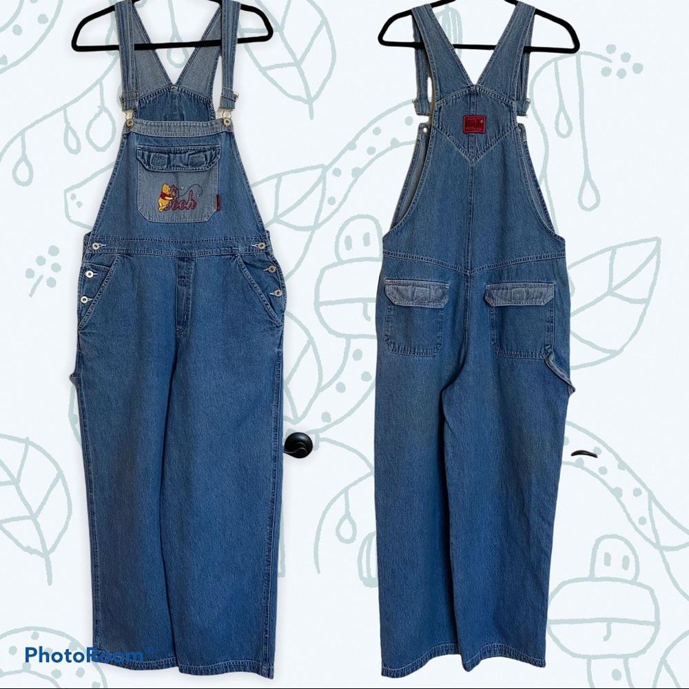 SOLD Disney Winnie the Pooh Blue Denim Jean Overalls - Picture 1 of 12